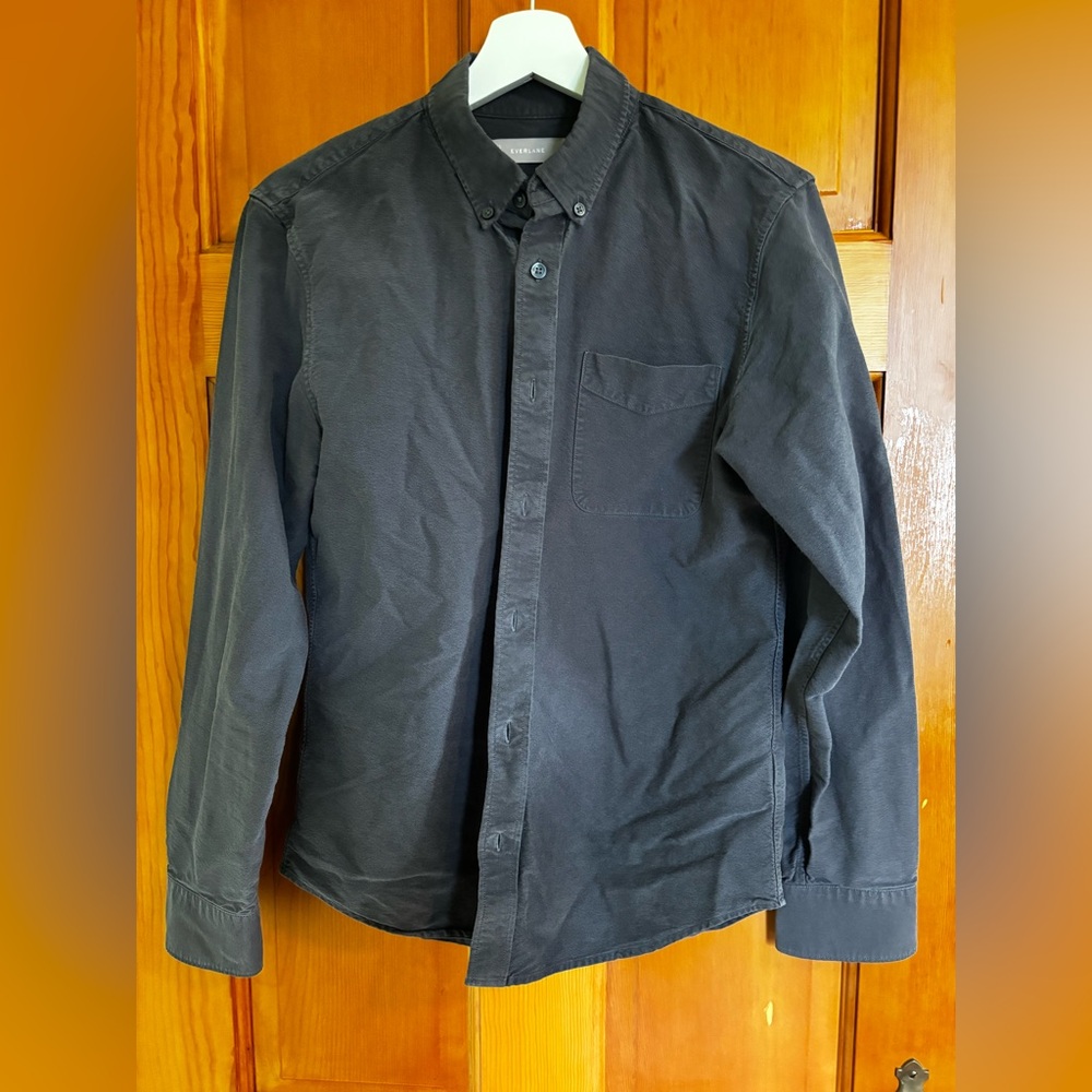 Everlane Men's Dark Gray Button-Down Oxford Shirt